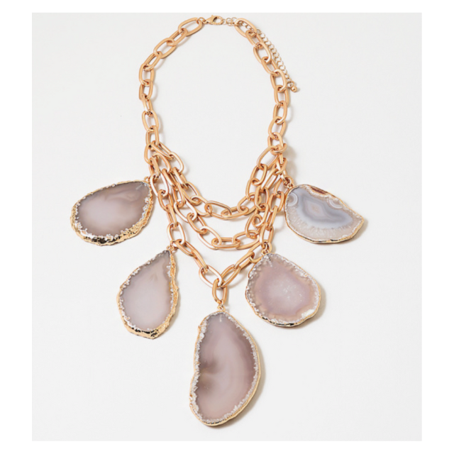 Agage Necklace Neutral Gold