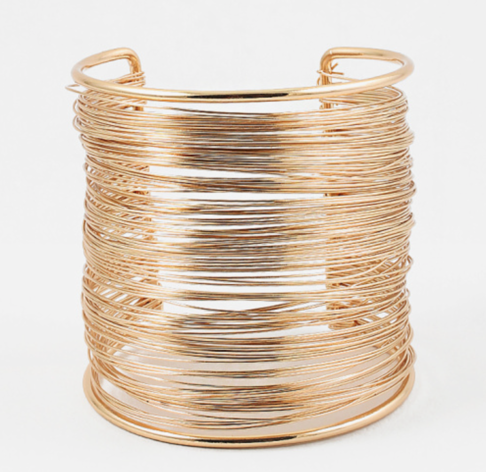 Wire Cuff-Gold