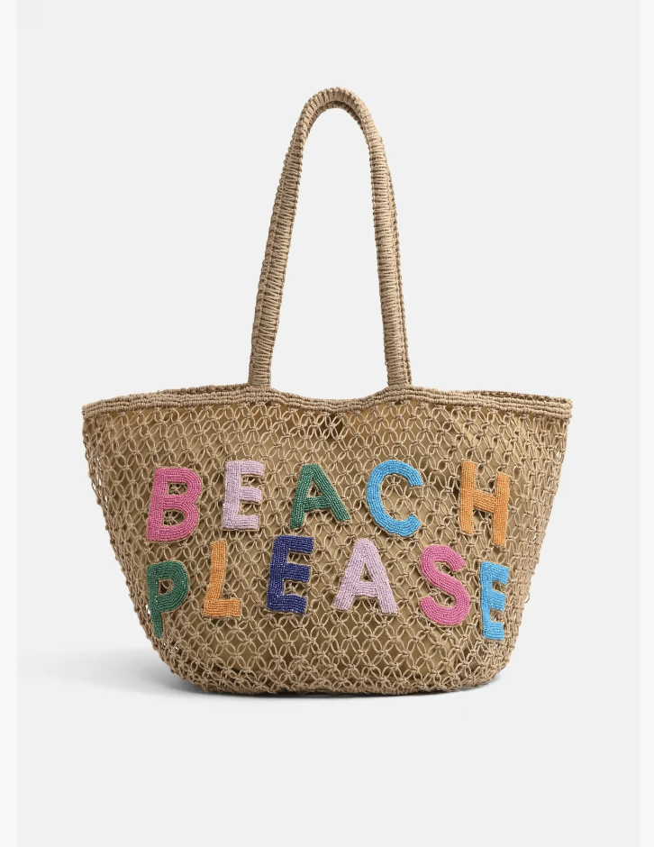 Beach Please Jute Tote